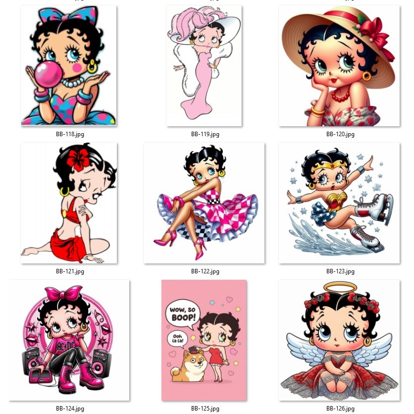 Hình Ủi Nhiệt Betty Boop Fan Art 14
