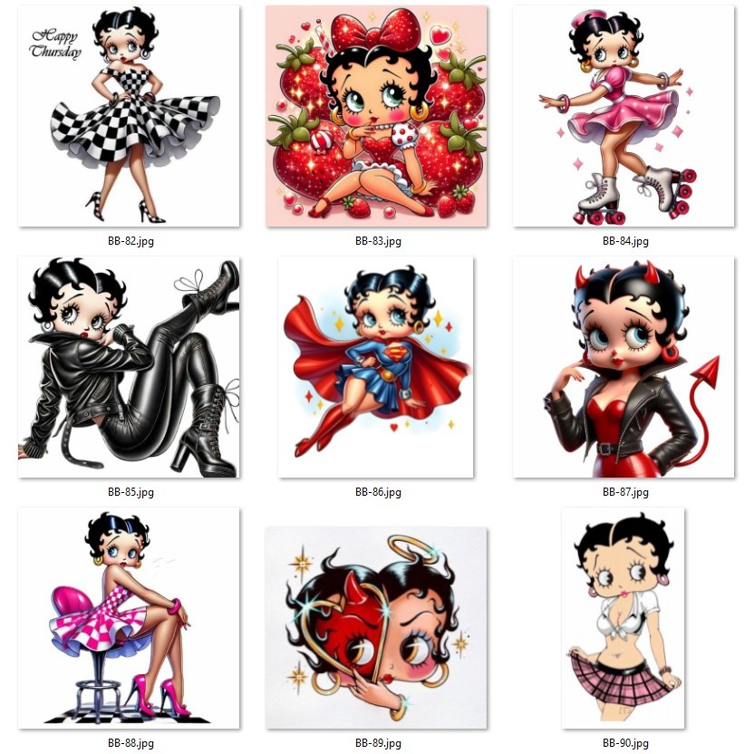 Hình Ủi Nhiệt Betty Boop Fan Art 10