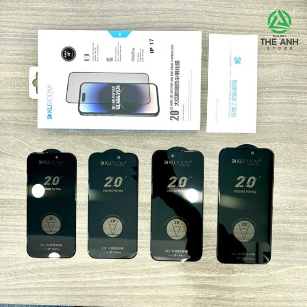 Cường lực KUZOOM ( chống nhìn trộm ) dùng cho i Phone 17 Air hàng như hình.