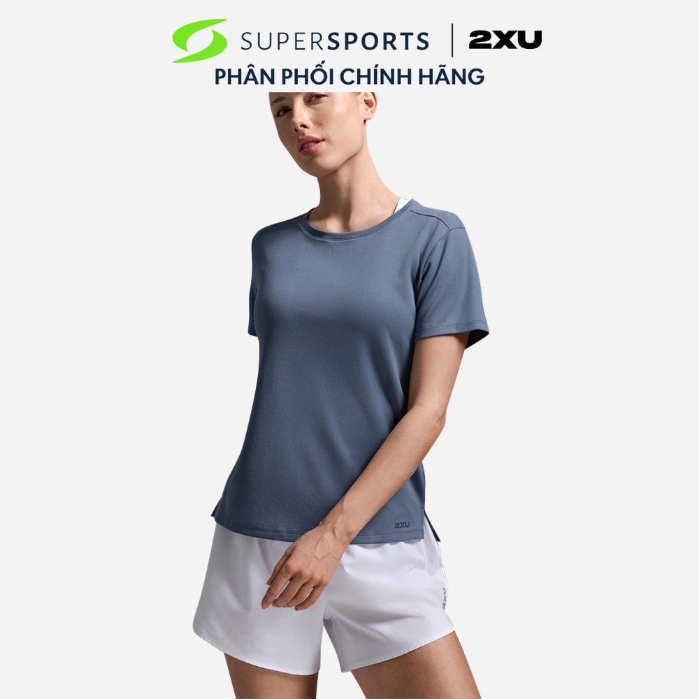 Áo Thun Nữ 2XU Aero Mesh - Xanh Dương - WR7419a-IND/INF