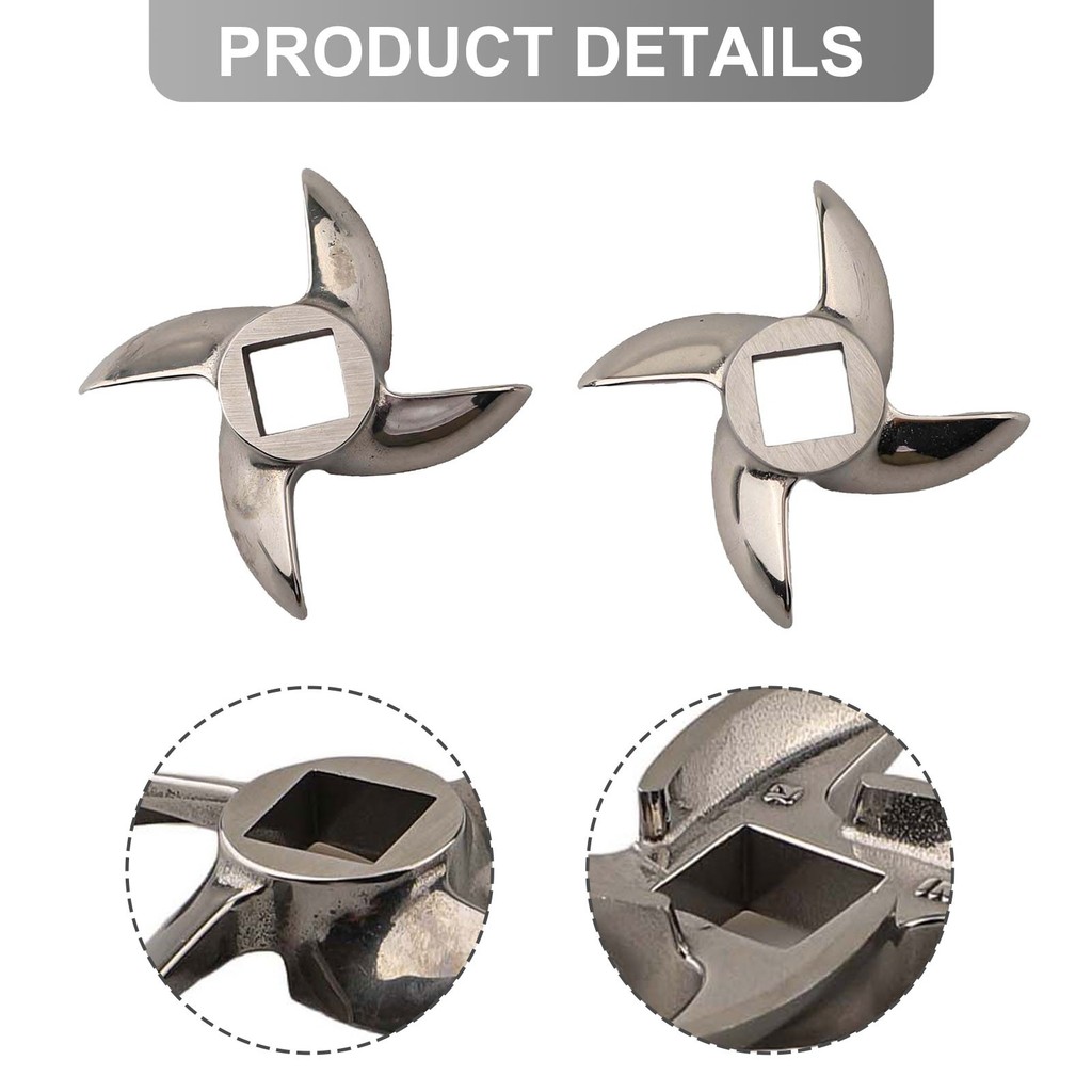 [Chất lượng tuyệt vời]2 PCS Size #12 Meat Grinder Cutter Blade for Electric or Manual Metal