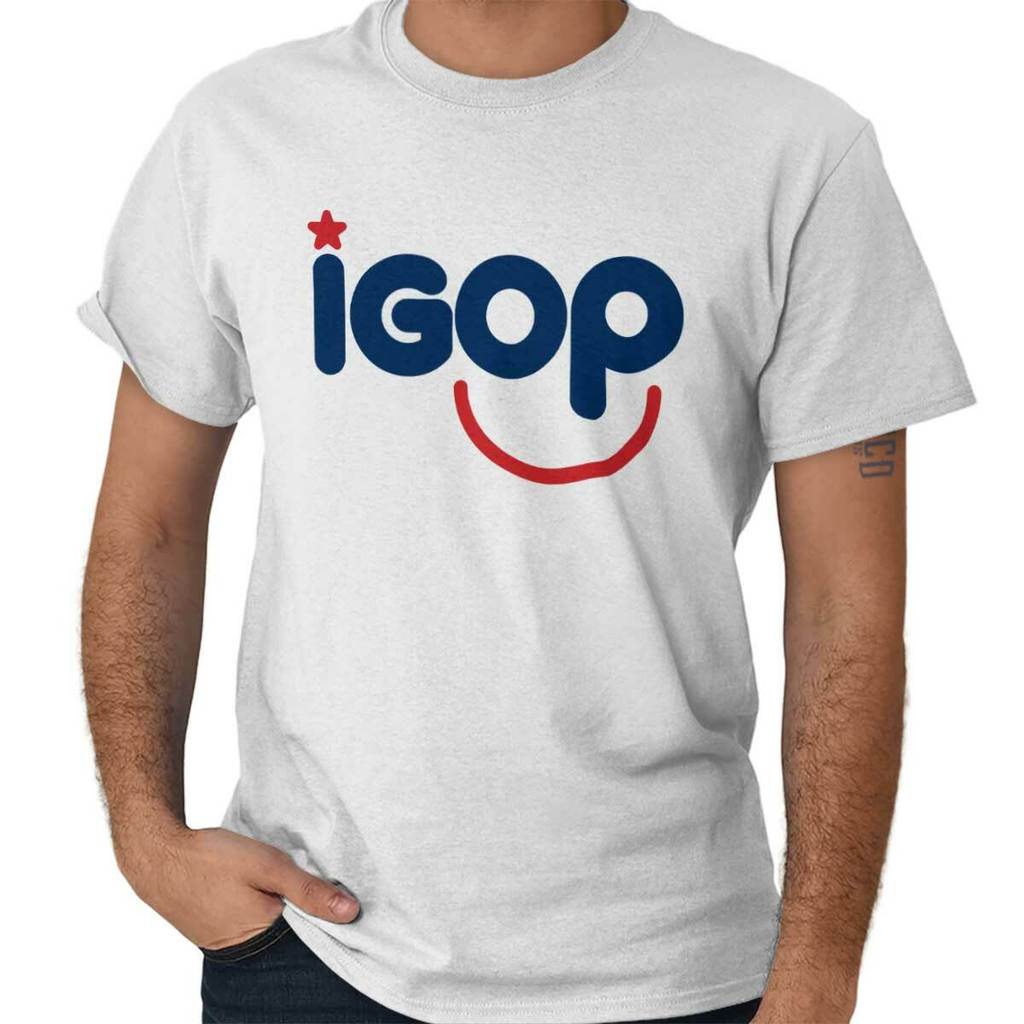 Ngộ nghĩnh I Gop Happy Cộng Hòa Chính Trị Trò Đùa Nam Cổ Tròn Áo Tee