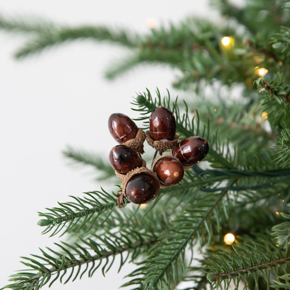 【Nóng bán】Bạc Acorn Shapes Green Acorn Shapes White Acorn Shapes with Rod DIY Christmas