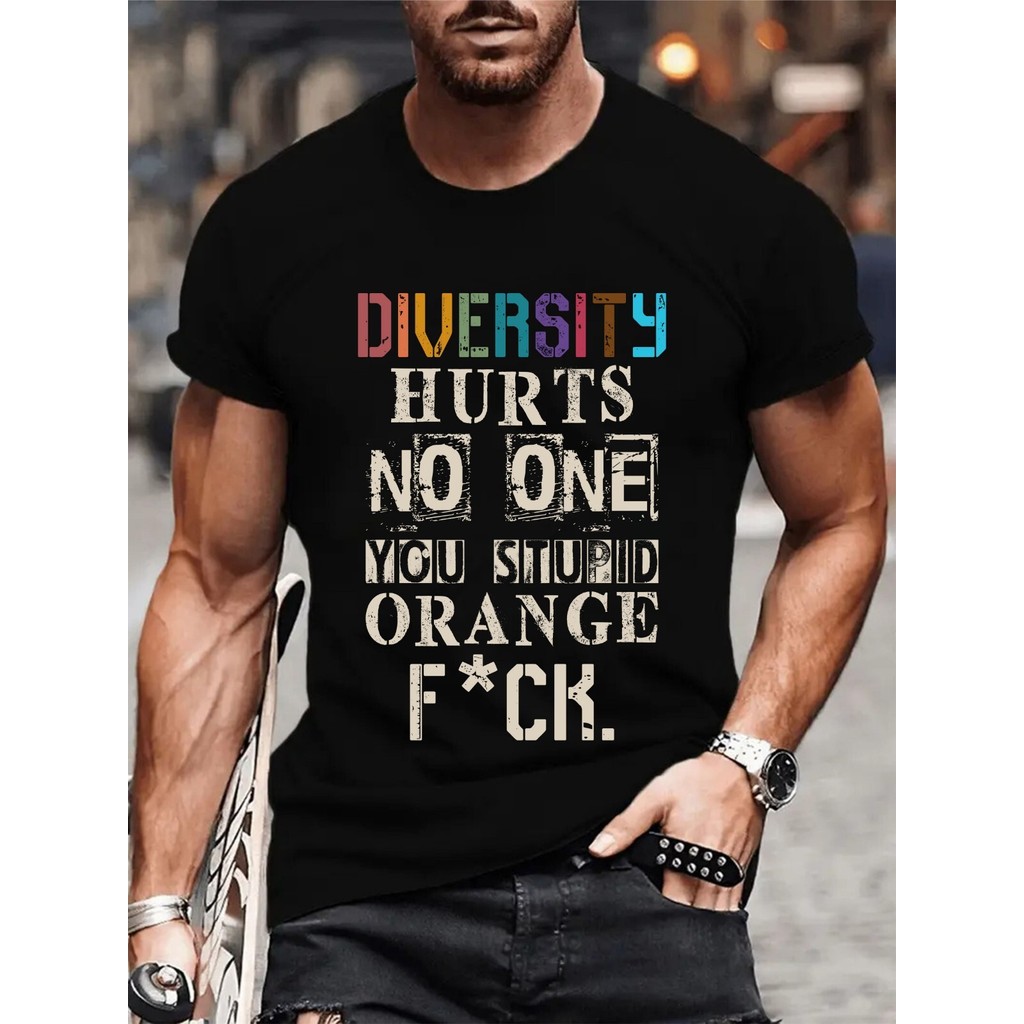 Áo thun đa dạng màu sắc thoải mái, Đa dạng làm tổn thương No One You Stup * D Orange F * Ck