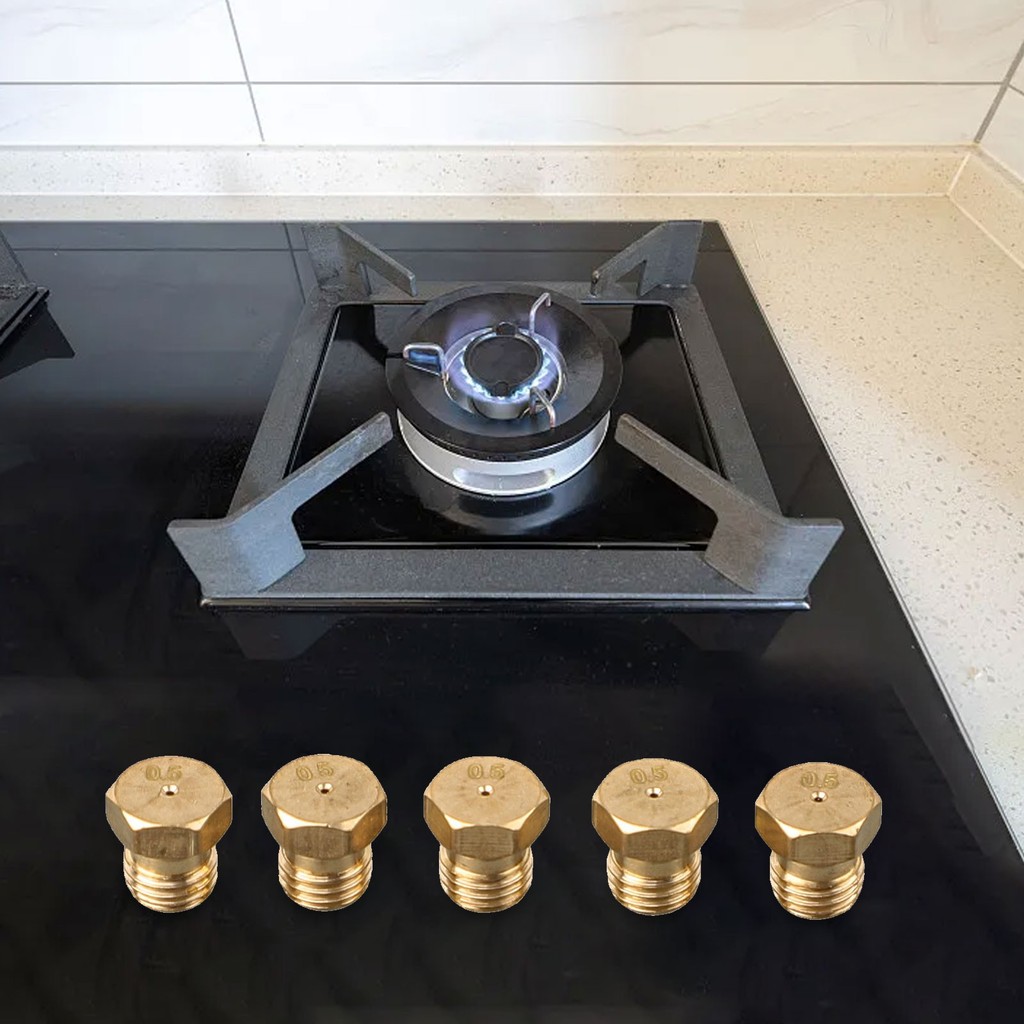 [MOTO] 5 Cái Cho LPG Gas Jet Set Đốt Gas Hob Cho Bộ Chuyển Đổi LPG Vòi Phun Propane