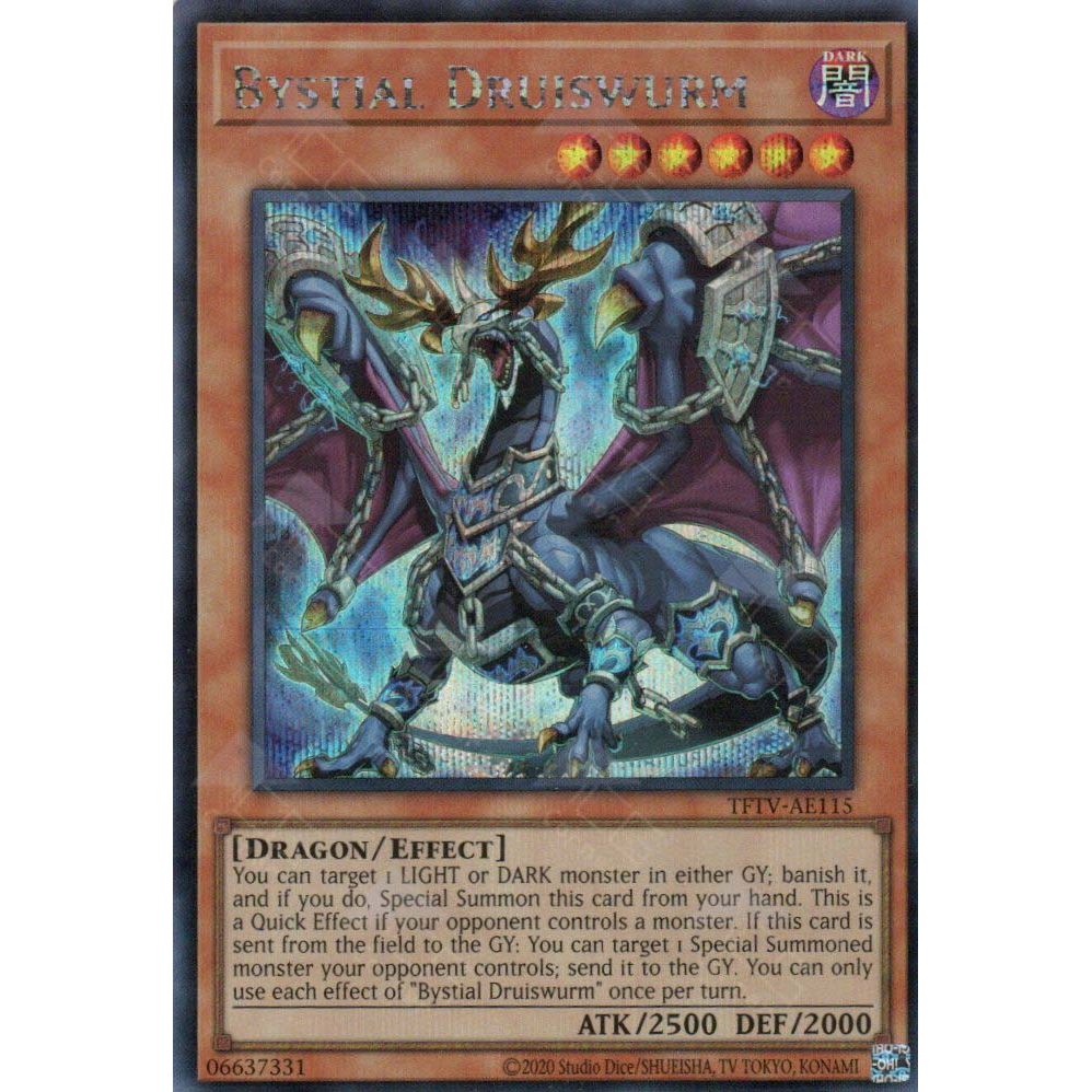 [ Bài Yugioh Chính Hãng ] TFTV-AE115 Bystial Druiswurm - Secret Rare