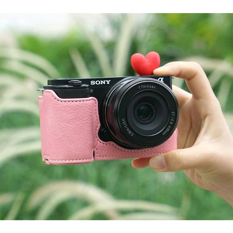 Bao da ốp máy ảnh sony zv-e10( halfcase cho máy ảnh zv-E10)
