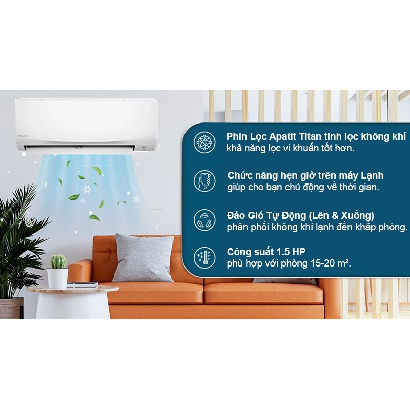 Máy Lạnh Daikin 1.5 Hp FTF35XAV1V - VIỆT NAM (dòng mono) dienmaysieure Xả Kho