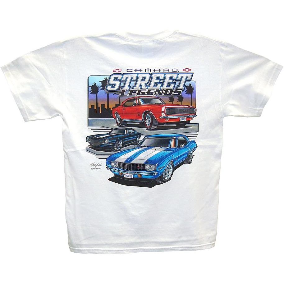 Áo thun cotton nam Hot Áo thun Camaro Street Legends: Trắng Chevy Z / 28 SS RS 1967 1969 1970 4XL,