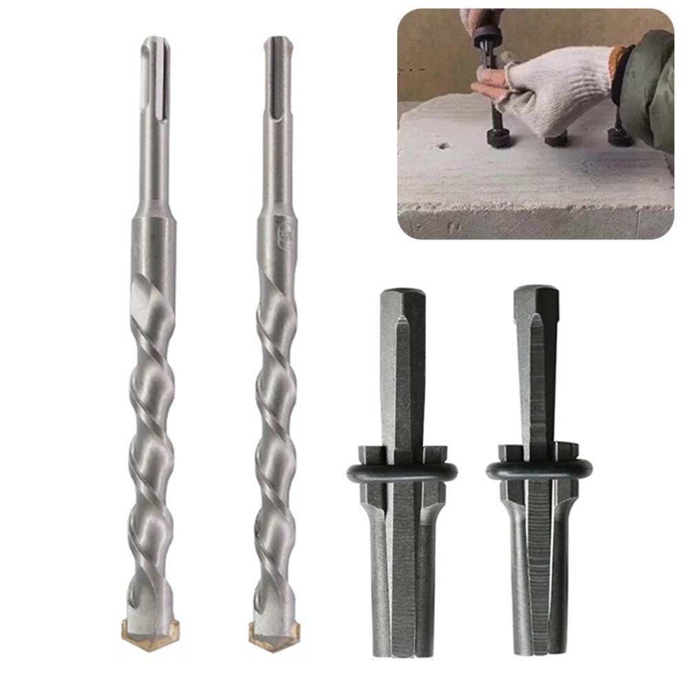 [UGPE] 16-18mm Metal Wedges Concrete Rock Stone Splitter with Drill Bit for Stone