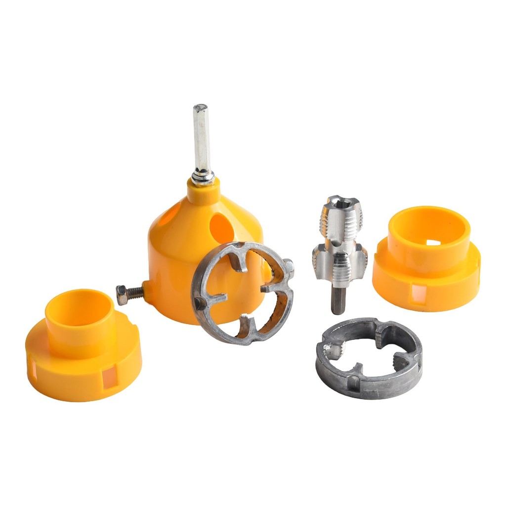 [UGPE] for Versatile PVC Pipe Threader Kit: 4-Point & 6-Point Compatible Tool for Easy