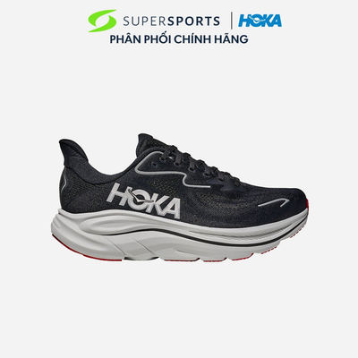 Giày Chạy Bộ Nam HOKA Clifton 10 Wide - Đen - 1162032-BKSV