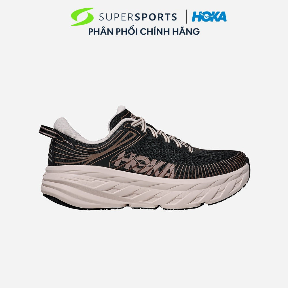 Giày Sneaker Nữ HOKA Bondi 7 - Đen - 1110519-BCKRS LS500