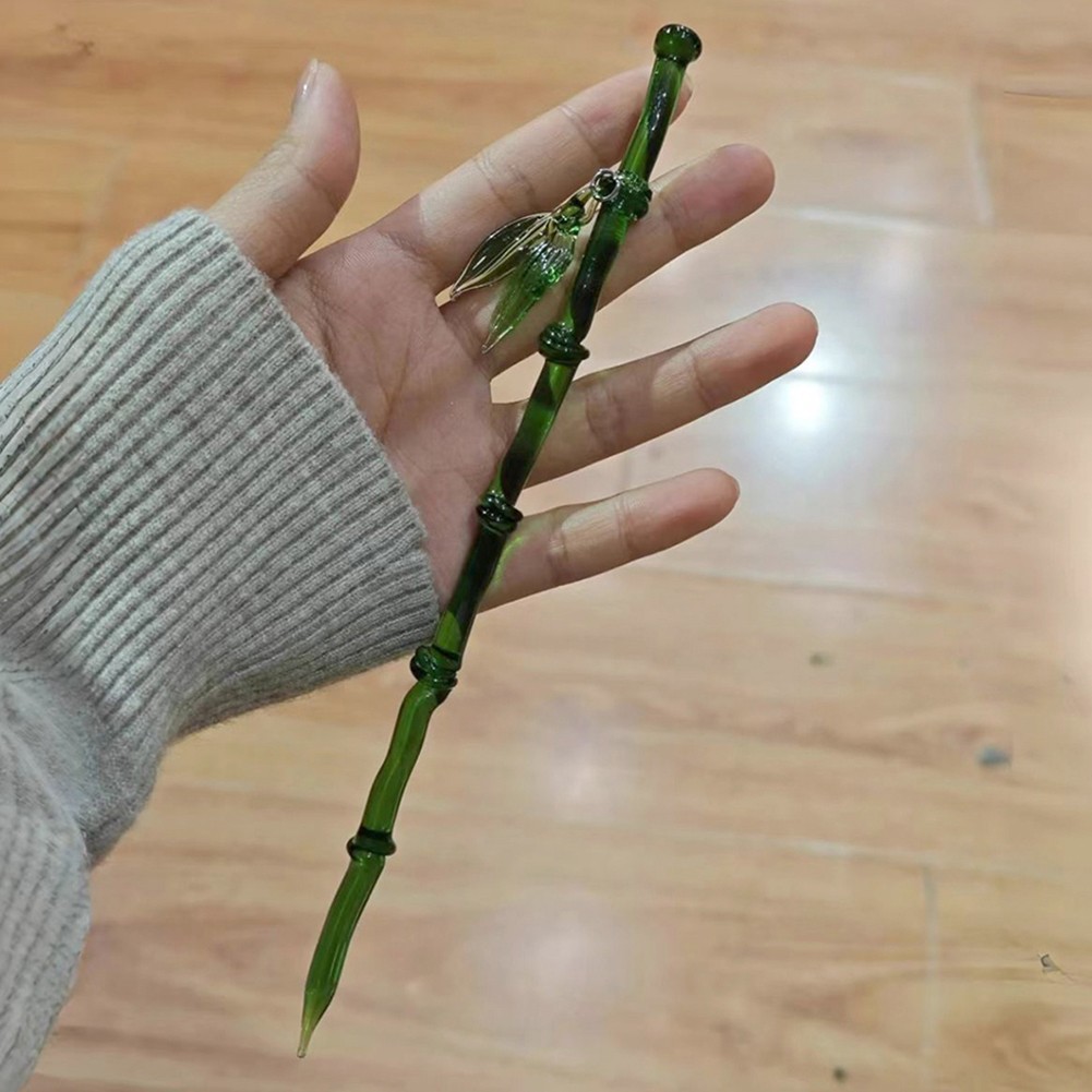 [Hàng có sẵn] Neo-Trung Quốc sang trọng: Kẹp tóc chung màu xanh lá cây với Flair truyền thống hiện đ