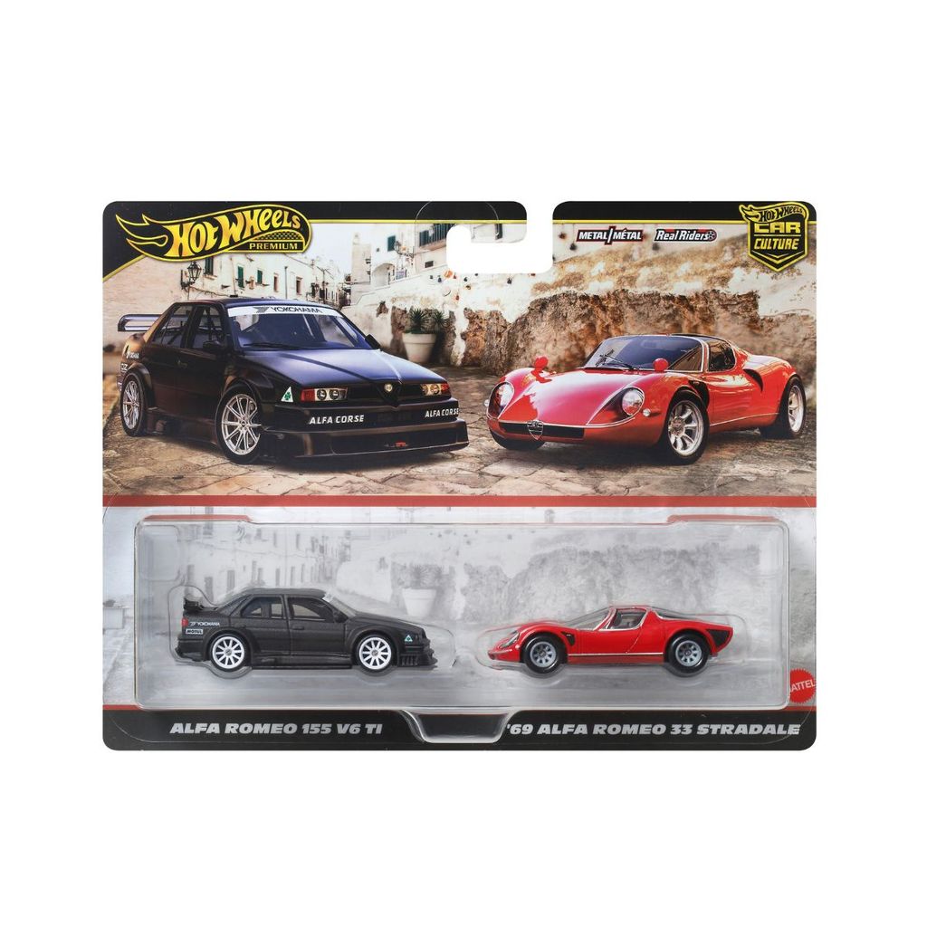 Đồ Chơi Bộ Đôi Siêu Xe Hot Wheels Premiums Alfa Romeo HOT WHEELS JBK95/HBL96