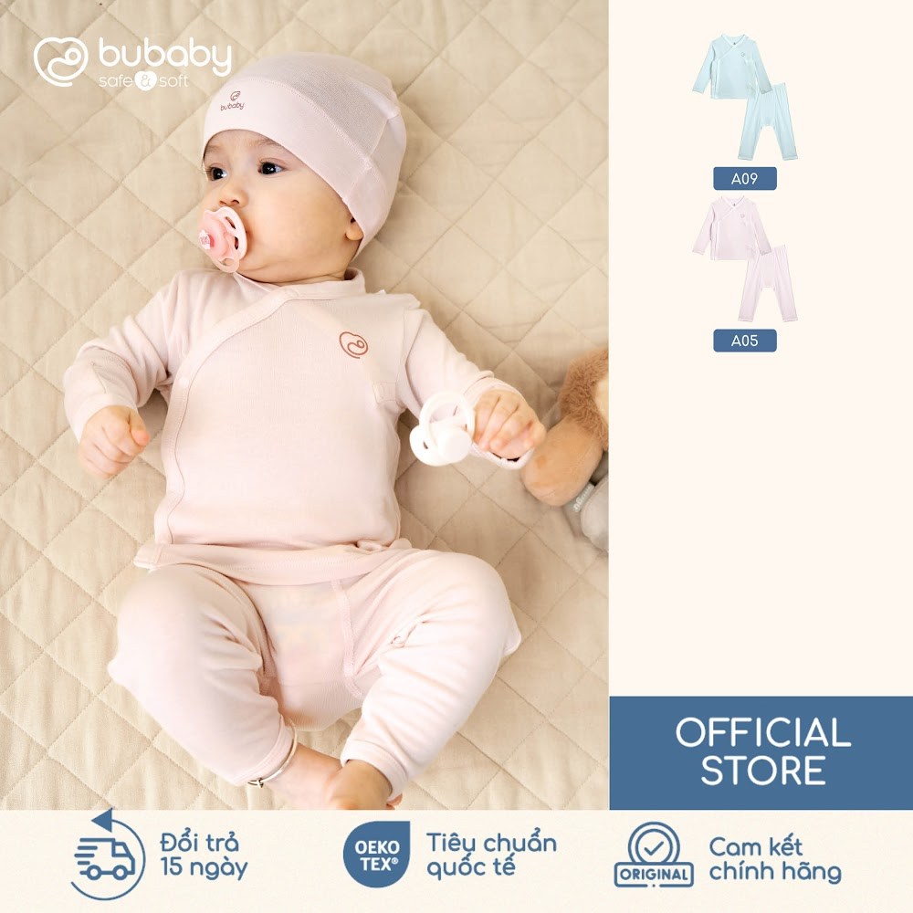 Bộ dài tay cài chéo   BU Baby IVS110801