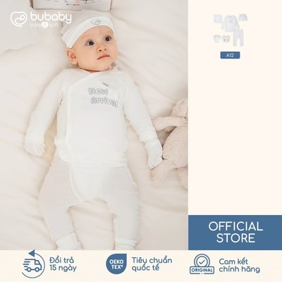 Gift Set 7 món On Air Quà tặng đầy tháng bé 0 - 3M I BU Baby Quần áo cao cấp mềm mịn GBB600701