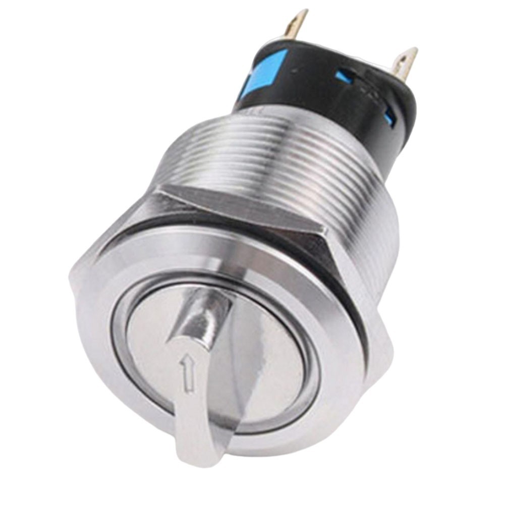 (Hrdeal) Công tắc quay 19mm Lưới 2 vị trí 1NO1NC 110-220V Công tắc nút bấm