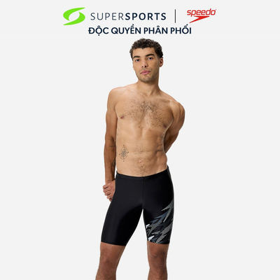 Quần Bơi Nam Speedo Medley Logo - Đen (Lửng) ADS10