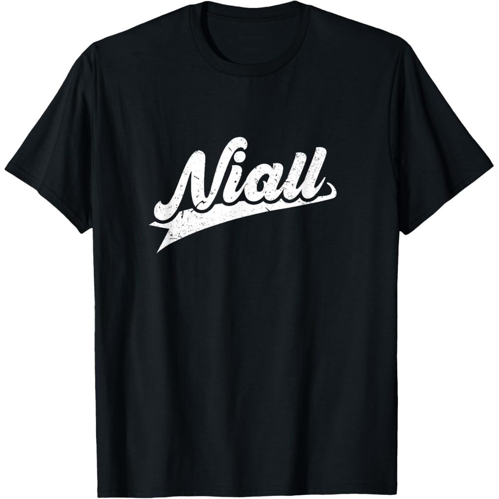 Áo thun cotton nam thập niên 70 Retro Name Niall Áo thun