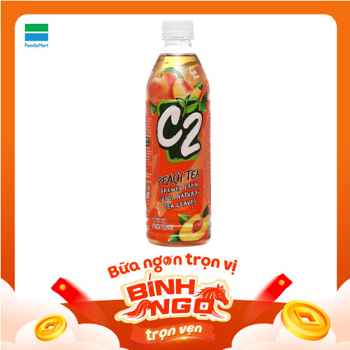 Hồng Trà C2 Vị Đào 455Ml