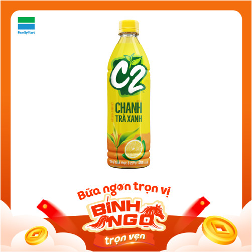Nước Trà Xanh C2 Hương Chanh 455Ml