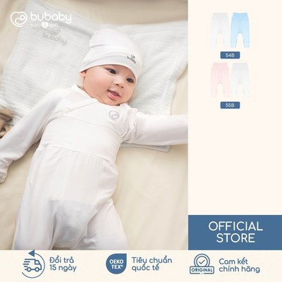 BU Baby Newborn Set 2 quần dài bé trai bé gái vải tre thoáng mát | Quần áo sơ sinh cao cấp mềm mịn dưới 6 kg | SBB410000