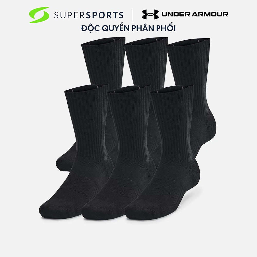 Vớ Thể Thao Under Armour Training Cotton 6-Pack Crew - 1386315-001