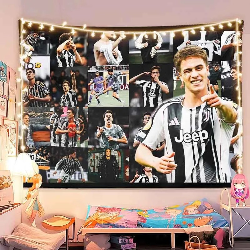 Vải treo tường Paulo Dybala bóng đá, trang trí tường ký túc xá nam sinh phòng ngủ1