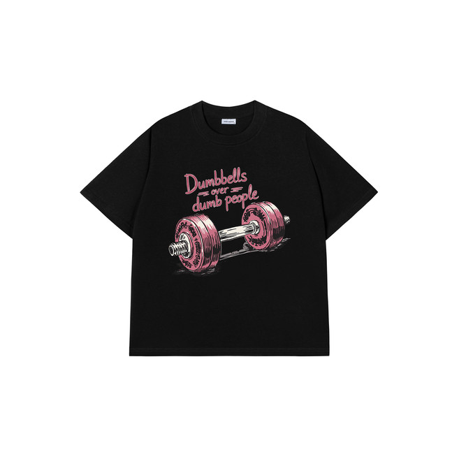 Áo Thun Dumbbells  - Luôn Vui Tươi - Áo Vớ Vẩn Vui Tươi - Áo thun Form Oversize 250GSM 100Cotton