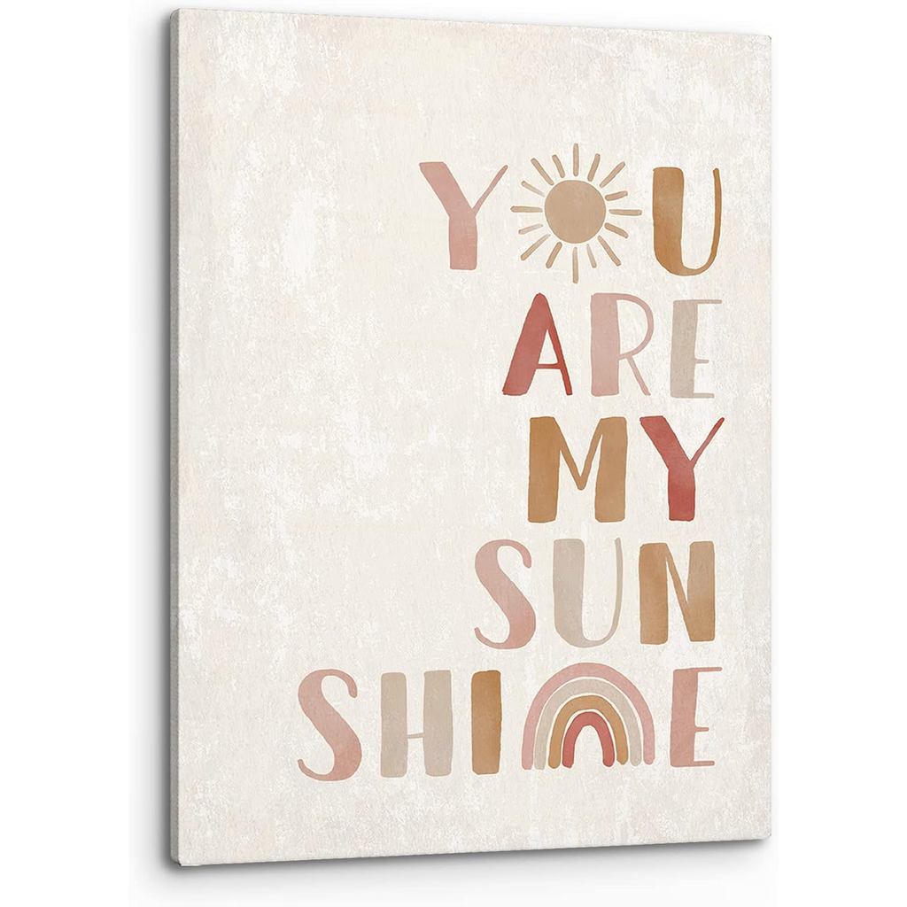 You Are My Sunshine Wall Decorboho Nursery Decoryou Are My Sunshine Boho Sun Sunshine Rainbow Canvas