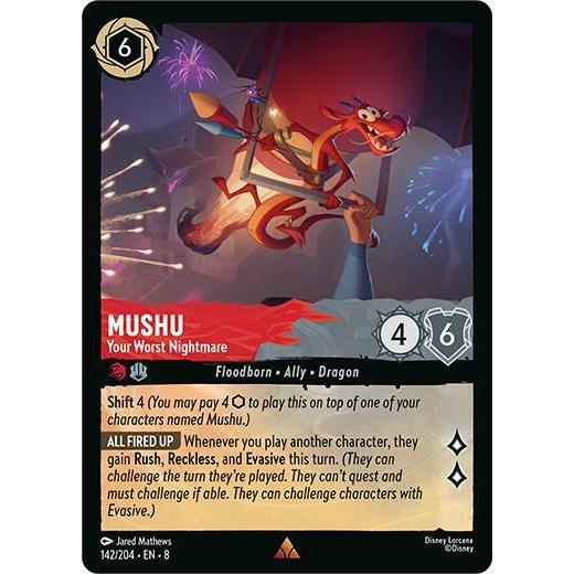 Disney Lorcana ~Reign of Jafar~ Mushu - Your Worst Nightmare (142/204)