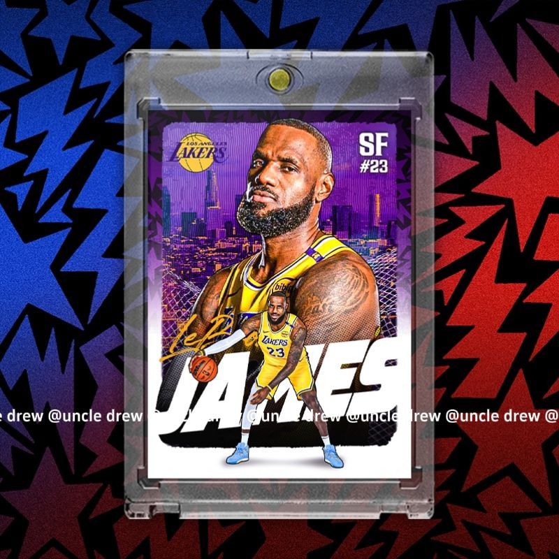 Drew Original LeBrown James 2024-2025 Lakers Chính Hãng Tự Chế Kính Vỡ nba Thẻ Ngôi Sao
