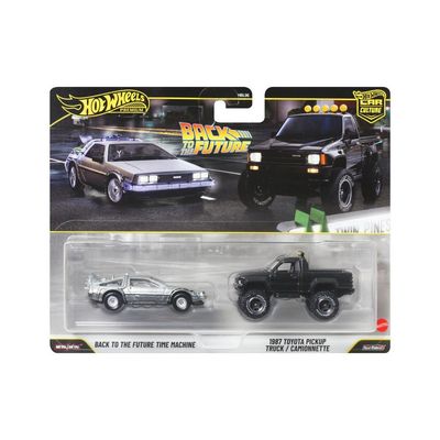 Đồ Chơi Bộ Đôi Siêu Xe Premiums Back To The Future Time HOT WHEELS JHW48/HBL96