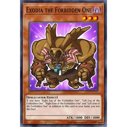 [YFS] 1 thẻ bài PKM/Yugioh TCG BLGG-EN002 - Exodia the Forbidden One (Chibi Artwork) - Secret Rare