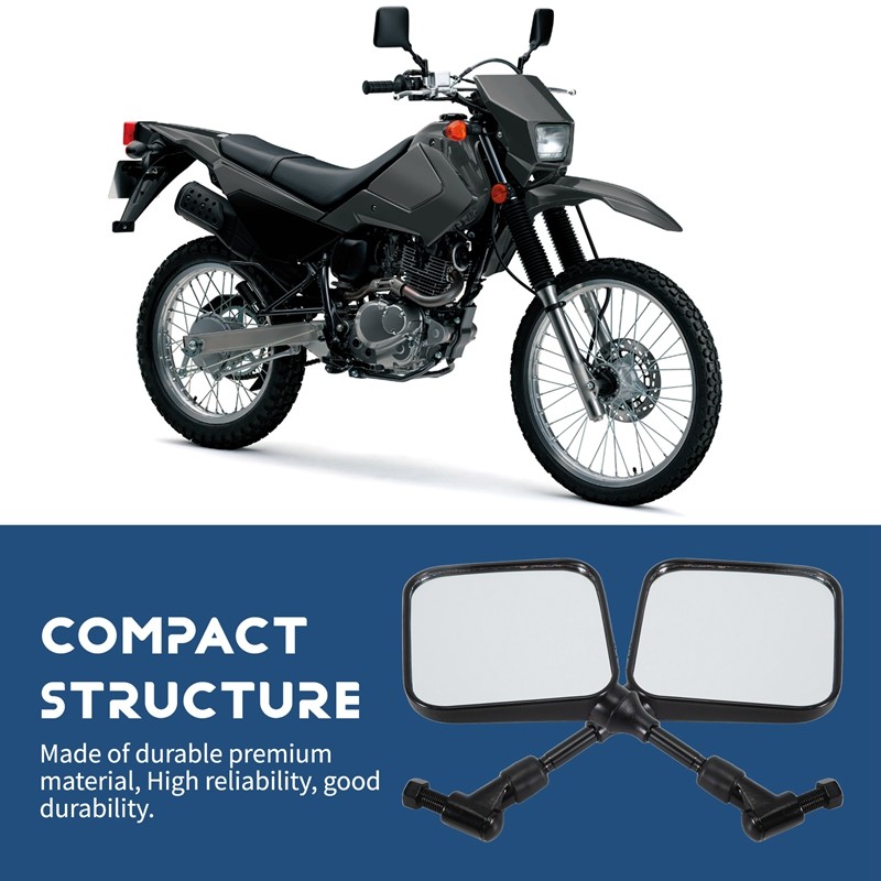 2 Chiếc Xe Máy Gương Chiếu Hậu Màu Đen Cho Suzuki Dr 200 250 Dr350 Drz 400 Dr650