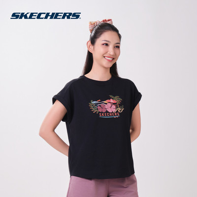 Áo Thun Tay Ngắn Nữ Skechers Cali Breeze Iconic Short Sleeve Tee - SL326W463-0018