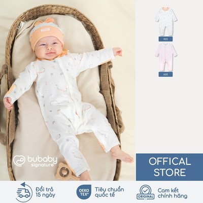 BU Baby Signature Body dài tay cài giữa | Quần áo sơ sinh cao cấp mềm mịn | SBB2102BC