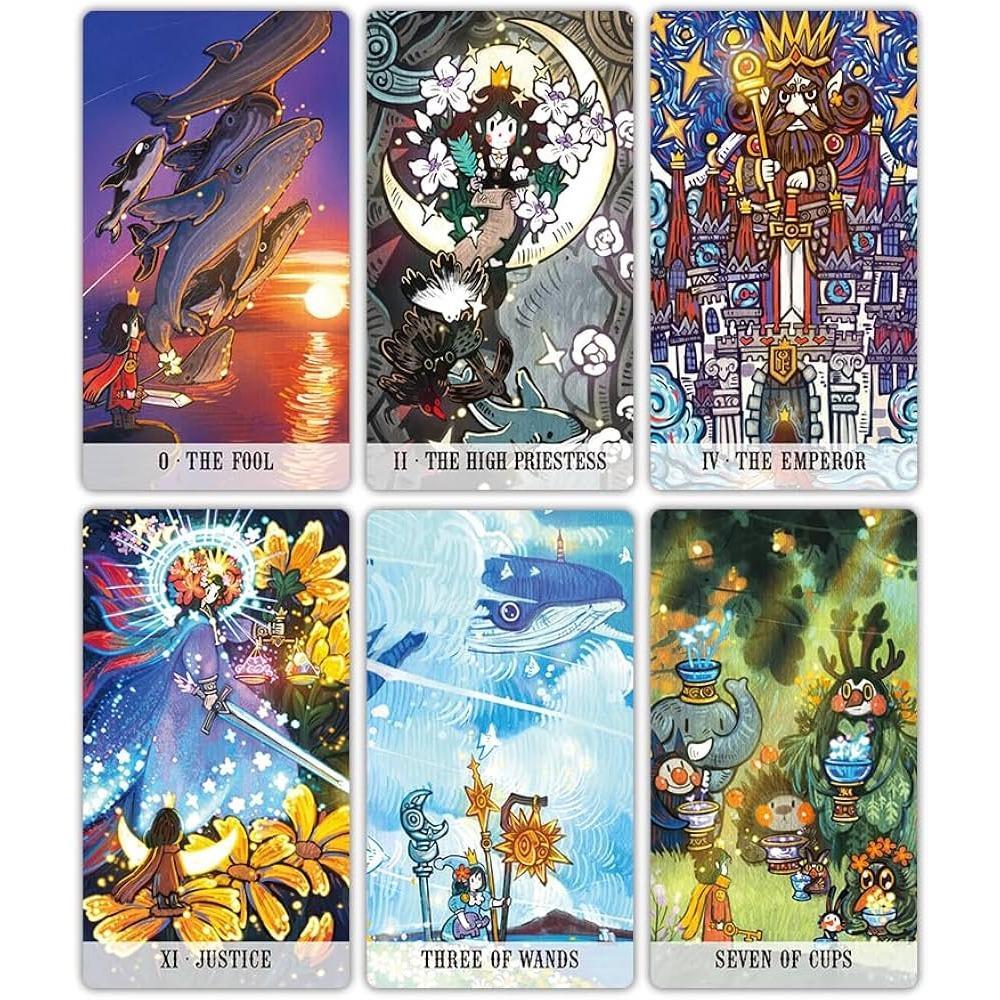 10.3 * 6cm Love and Courage Quest Tarot (Pocket Edition), 78 Tarot Deck The Little Princess 'Fantasy