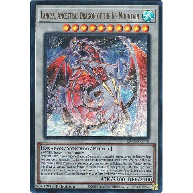 Thẻ bài Yugioh - RA05-EN045 - Lancea, Ancestral Dragon of the Ice Mountain - Ultra Rare