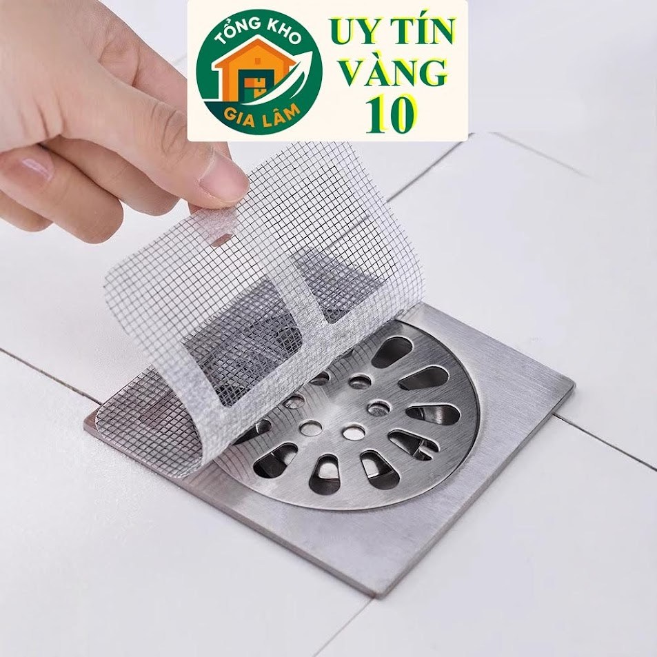 SET 10 Lưới Lọc Rác Vuông AZ2 SMART HOME - Miếng Dán Chặn Tóc Thoát Sàn Chống Côn Trùng & Tắc Nghẽn