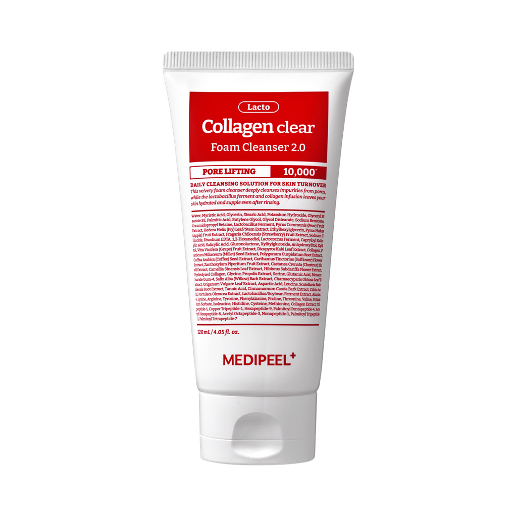 Sữa rửa mặt tạo bọt trong suốt MEDIPEEL Red Lacto Collagen 2.0 Sữa rửa mặt chống lão hóa Hàn Quốc 12