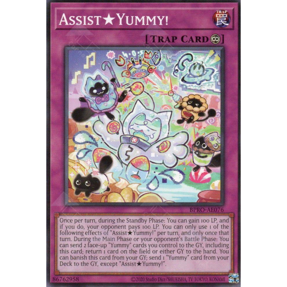 [ Bài Yugioh Chính Hãng ] BPRO-AE076 Assist?…Yummy - Common