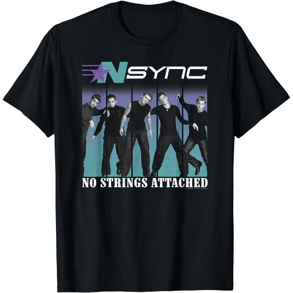 Áo thun Nsync tay ngắn màu đen Unisex dành cho áo sơ mi quạt