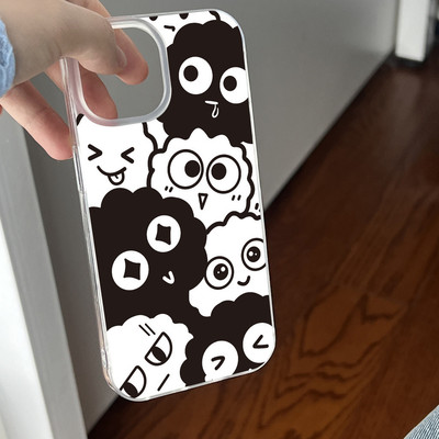 Suntaiho Hoạt Hình Dễ Thương Mặt Trong Suốt In Hình Ốp Lưng TPU Chống Sốc Cho iPhone 17 16 15 14 13 12 11 X XS XR Pro Max Plus