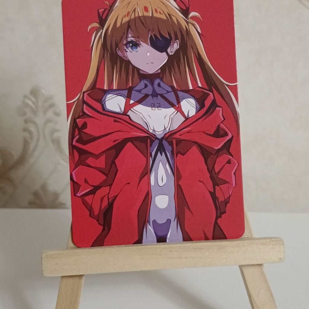 EVA Evangelion Asuka Boutique Flash Card Refracto Flash Craft Kích thước 86 * 59MM