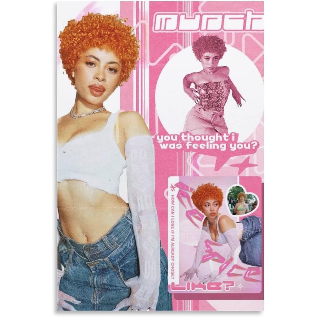 Ice Spice Poster Âm Nhạc Poster Poster Tranh Trang Trí Canvas Treo Tường Nghệ Thuật Phòng Khách Áp P