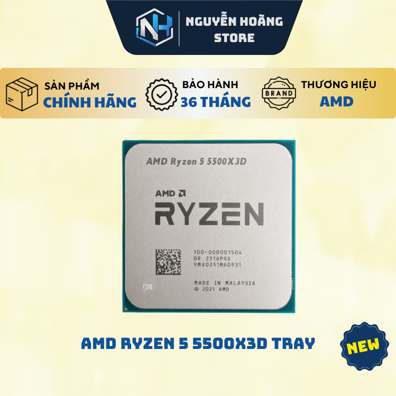 CPU AMD Ryzen 5 5500X3D TRAY NEW BẢO HÀNH 36 THÁNG