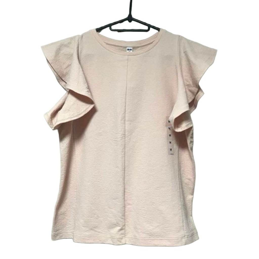 【Direct from Japan】[Hàng mới nguyên tem mác] Áo thun tay bèo UNIQLO, màu hồng【Japan Exclusive】