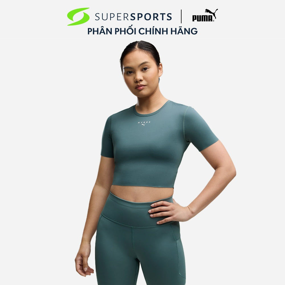 Áo Crop-Top Nữ Puma X Hyrox Pwrmode - Xanh Dương - 52932869